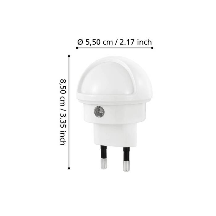 Eglo Tineo vågelys dag/nat sensor hvid 3 LM